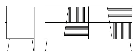 croquis medidas comoda design muebles lara
